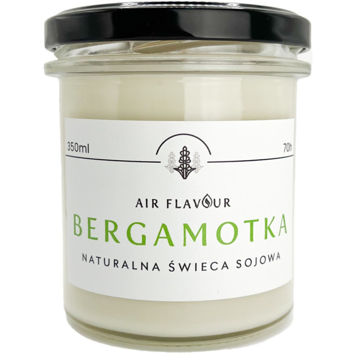 Naturalna świeca sojowa Bergamotka AirFlavour 350ml Naturalna świeca sojowa Bergamotka AirFlavour 350ml