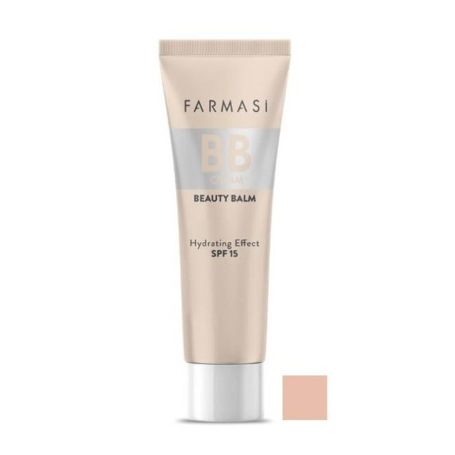 Krem koloryzujący BB SPF 15 02 LIGHT TO MEDIUM Farmasi 30 ml