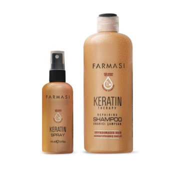 Keratin Therapy rewitalizujący spray do włosów + szampon keratynowy