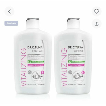Dr. C. Tuna Garlic & Capixyl Szampon 2x500ml – Wzmacniający, Przeciw Wypadaniu Włosów