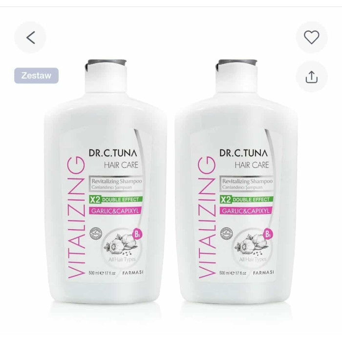 Dr. C. Tuna Garlic & Capixyl Szampon 2x500ml – Wzmacniający, Przeciw Wypadaniu Włosów Dr. C. Tuna Garlic & Capixyl Szampon 2x500ml – Wzmacniający, Przeciw Wypadaniu Włosów