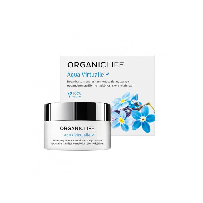 Botaniczny krem na noc nawilżający Aqua Virtualle Organic life 50g